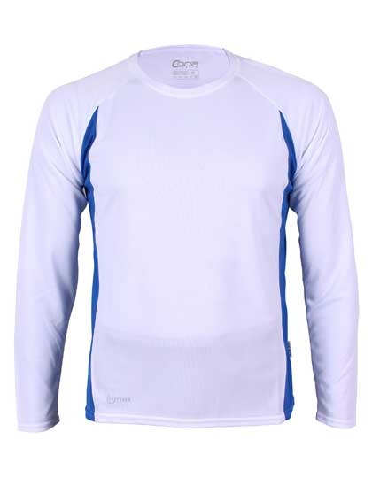 Racer Long Sleeve Tech Tee - Weiss- Königsblau