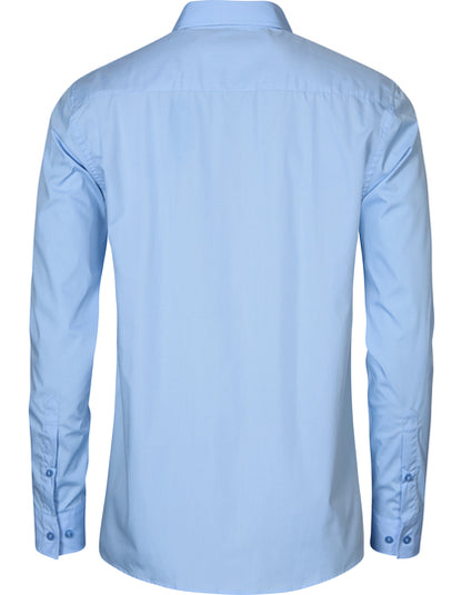 Men´s Poplin Shirt Long Sleeve-Hellblau