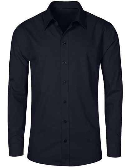 Men´s Poplin Shirt Long Sleeve-Marine