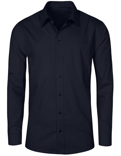 Men´s Poplin Shirt Long Sleeve-Marine