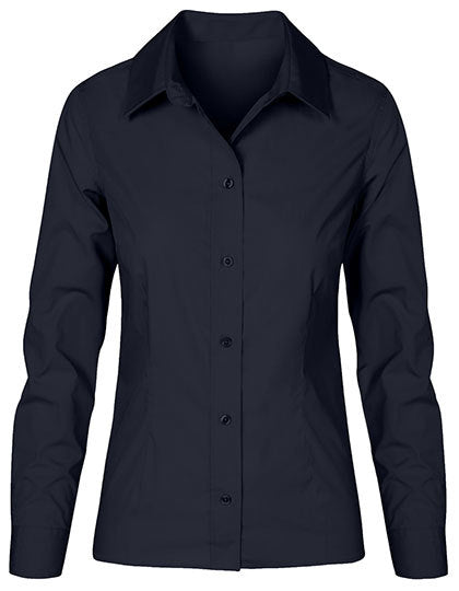Women´s Poplin Shirt Long Sleeve-Marine