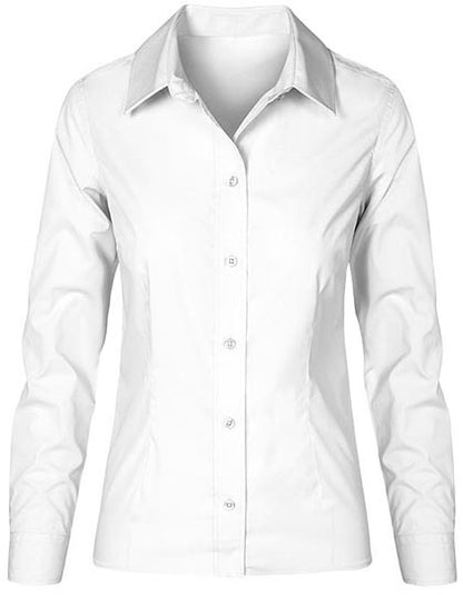 Women´s Poplin Shirt Long Sleeve-Weiß