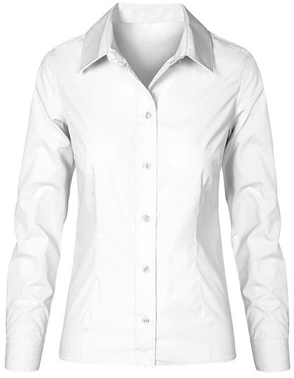 Women´s Poplin Shirt Long Sleeve-Weiß