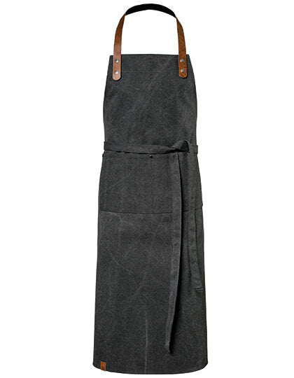 Latzschürze Canvas 75 × 100 cm – Exner - Schwarz (washed)