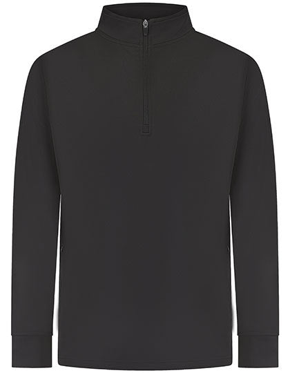 Adults 1/4 Zip Tracksuit Top - Schwarz