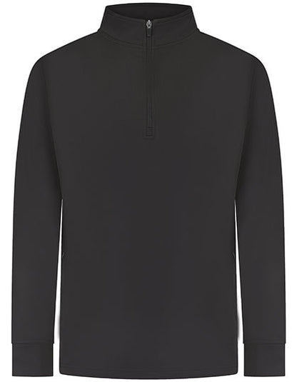 Adults 1/4 Zip Tracksuit Top - Schwarz