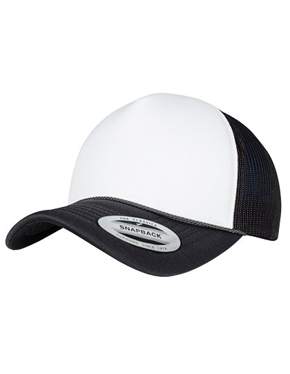 Foam Trucker Cap Curved Visor - Weiss- Schwarz