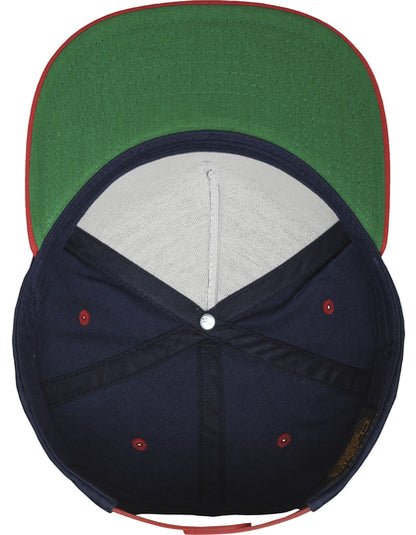 Classic 5 Panel Snapback Cap - Silber - Schwarz