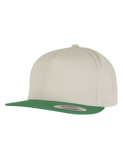 Classic 5 Panel Snapback - Beige - Grün