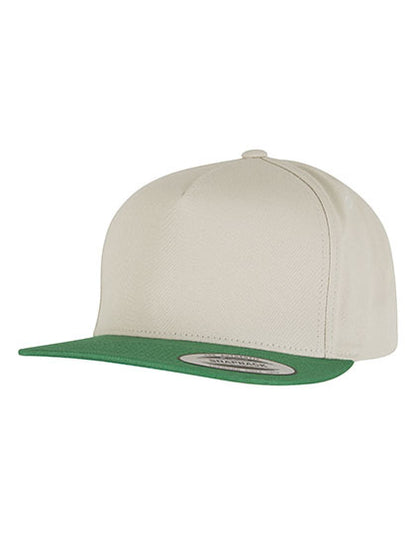 Classic 5 Panel Snapback - Beige - Grün