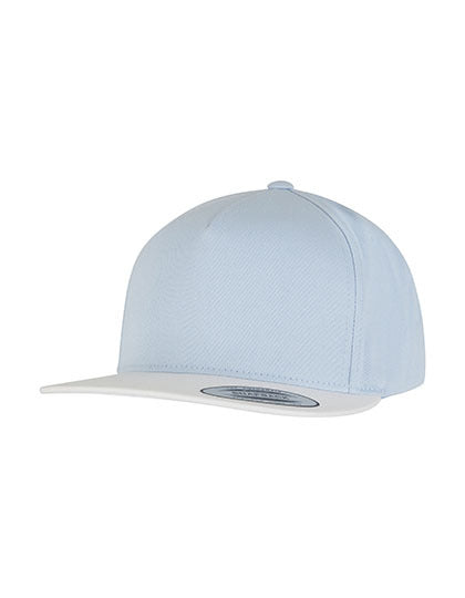 Classic 5 Panel Snapback - Hellblau - Weiss