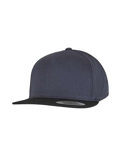 Classic 5 Panel Snapback - Marine - Schwarz