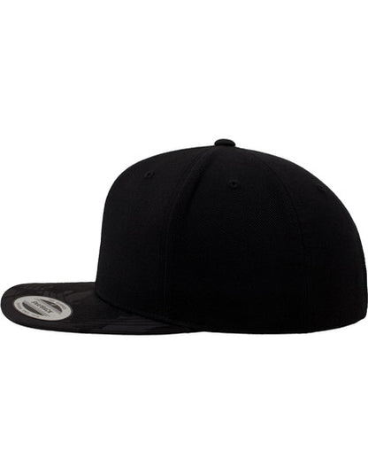 Camo Visor Snapback - Schwarz - Schwarzes Tarnmuster