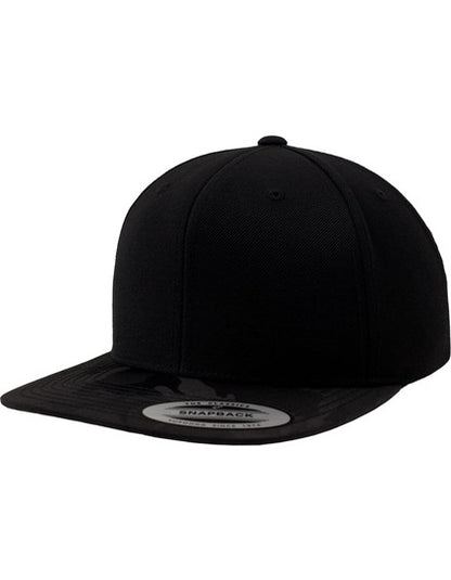 Camo Visor Snapback - Schwarz - Schwarzes Tarnmuster