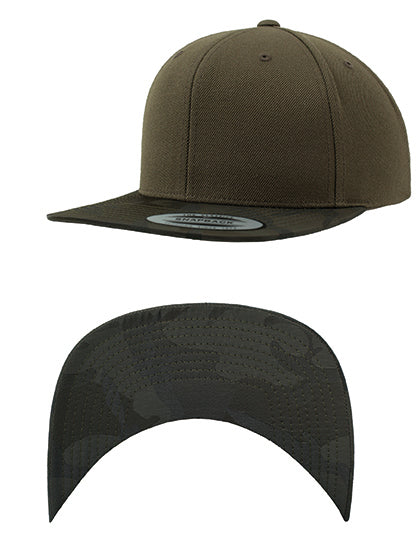 Camo Visor Snapback - Olive - Olive Camo