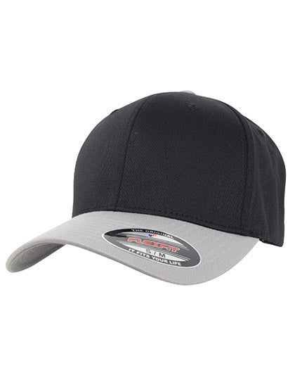 Flexfit Wooly Combed 2-Tone Cap -   Silber      - Schwarz