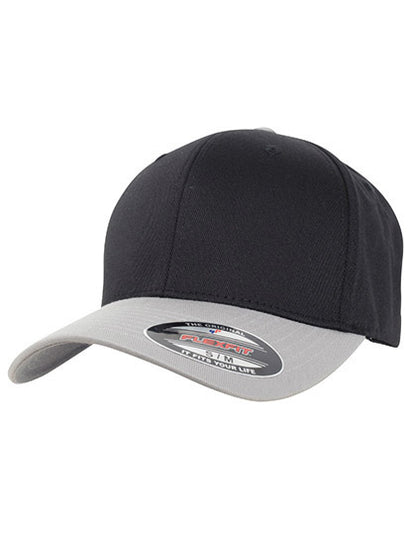 Flexfit Wooly Combed 2-Tone Cap -   Silber      - Schwarz