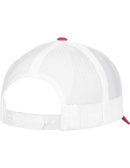 5-Panel Retro Trucker 2-Tone Cap -      Rot     Weiss