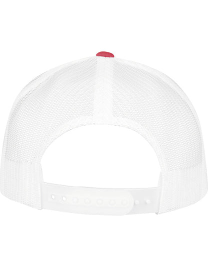 5-Panel Retro Trucker 2-Tone Cap -      Rot     Weiss