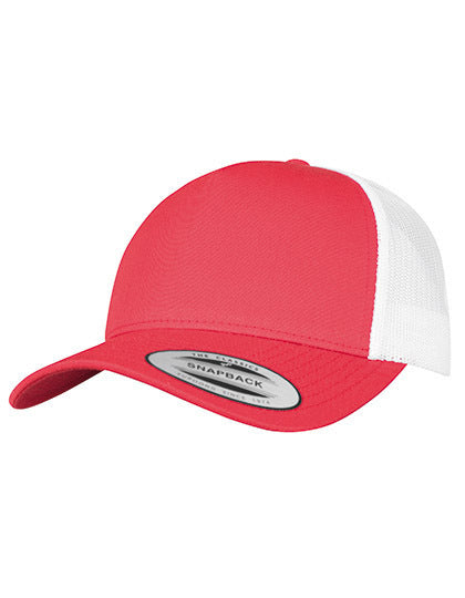 5-Panel Retro Trucker 2-Tone Cap -      Rot     Weiss