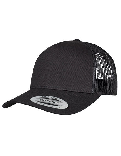 5-Panel Retro Trucker Cap- Schwarz