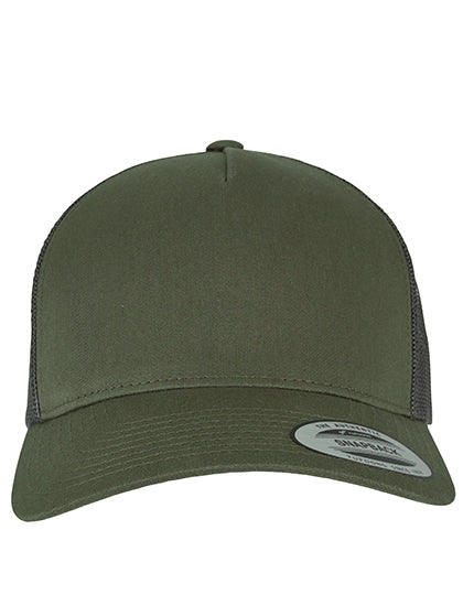 5-Panel Retro Trucker Cap-  Schokoladenstückchen - Graubraun
