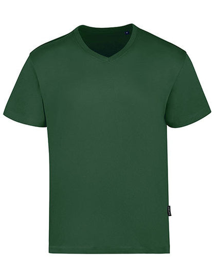 Men´s Luxury V-Neck Tees - Flaschengrün