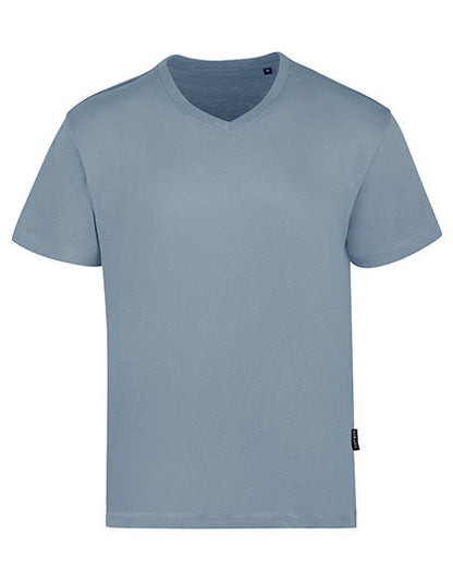 Men´s Luxury V-Neck Tees - Himmelblau