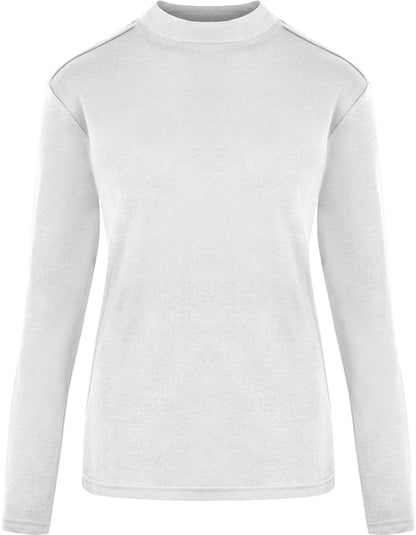 Women´s Premium Highneck Longsleeve Tees - Weiss