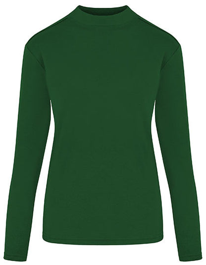 Women´s Premium Highneck Longsleeve Tees - Flaschengrün