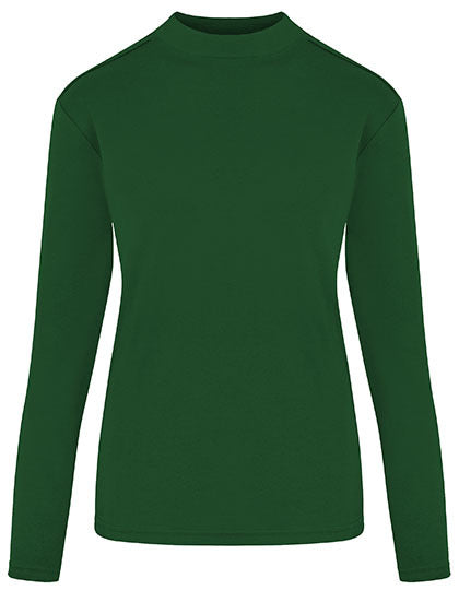 Women´s Premium Highneck Longsleeve Tees - Flaschengrün