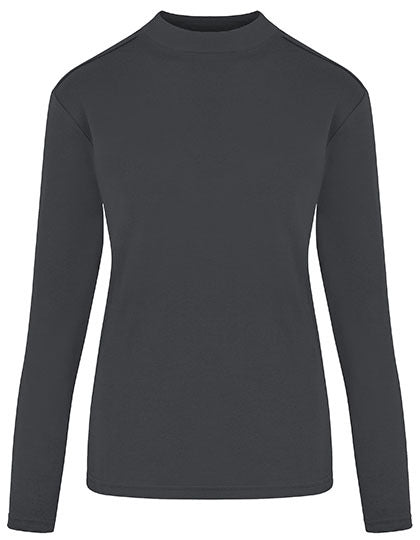 Women´s Premium Highneck Longsleeve Tees - Dunkelgrau