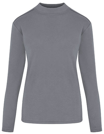 Women´s Premium Highneck Longsleeve Tees - Stein