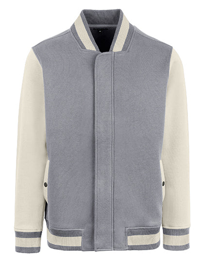 Men´s Premium College Jacket - Stein - Cremefarben