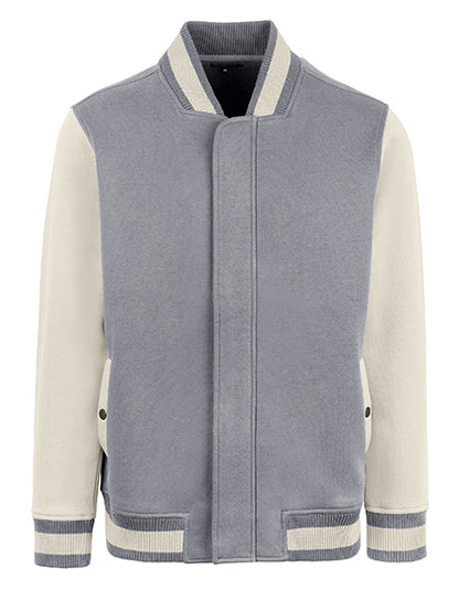 Men´s Premium College Jacket - Stein - Cremefarben