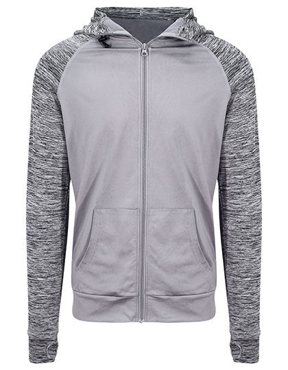 Men´s Cool Contrast Zoodie -     Grau - Graumelange