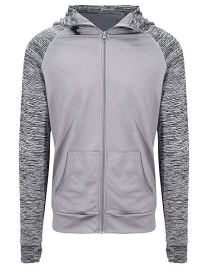 Men´s Cool Contrast Zoodie -     Grau - Graumelange