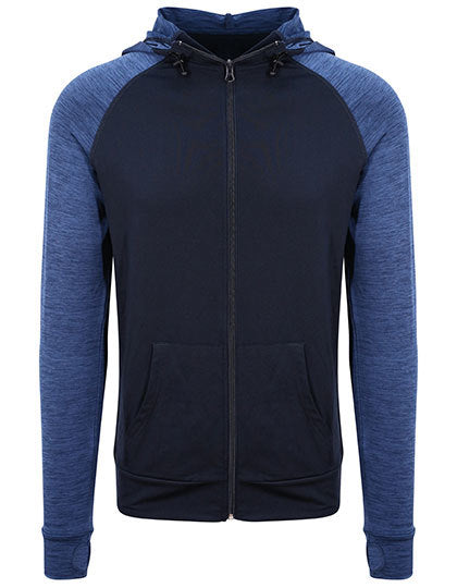 Men´s Cool Contrast Zoodie -    Marine  -Marine-Melange