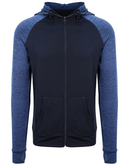 Men´s Cool Contrast Zoodie -    Marine  -Marine-Melange