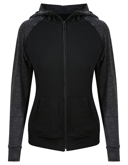 Women´s Cool Contrast Zoodie -       Grau   -    Graumelange