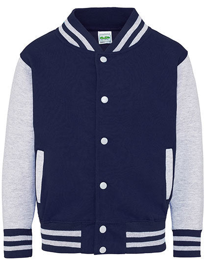 Kids´ Varsity Jacket - Oxford-Marine  - Heather Grey