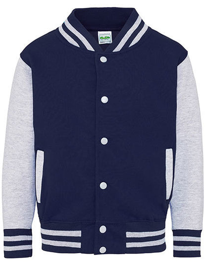 Kids´ Varsity Jacket - Oxford-Marine  - Heather Grey