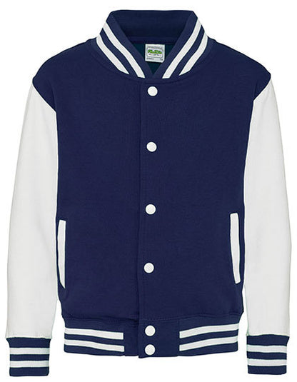 Kids´ Varsity Jacket - Oxford-Marine - Weiss