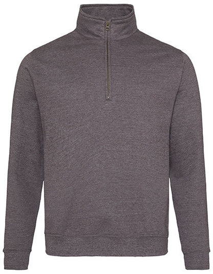 Sophomore 1/4 Zip Sweat -Holzkohle (Heather)