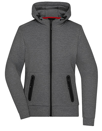 Ladies´ Hooded Jacket - Dunkle Melange