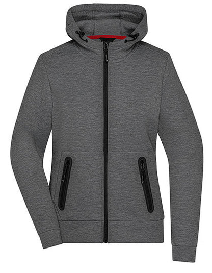 Ladies´ Hooded Jacket - Dunkle Melange