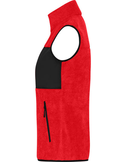Ladies´ Fleece Vest-  Rot  - Schwarz