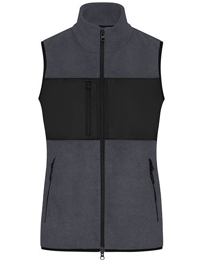 Ladies´ Fleece Vest -  Kohlenstoff - Schwarz