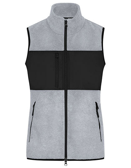 Ladies´ Fleece Vest-  Leichte Melange  - Schwarz