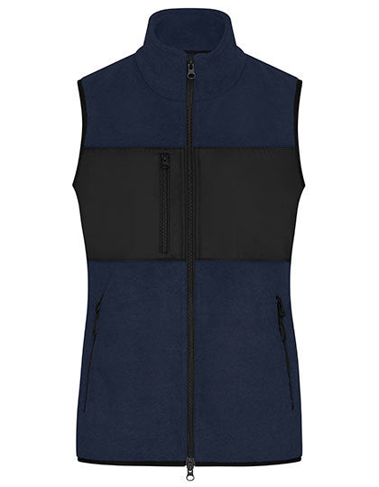 Ladies´ Fleece Vest-  Marine  - Schwarz